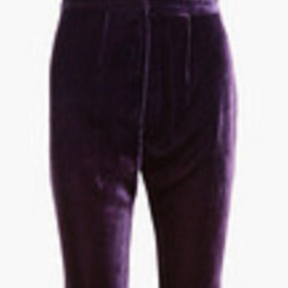 Raquel Diniz silk velvet flared pants Purple size 12 - Picture 9 of 11